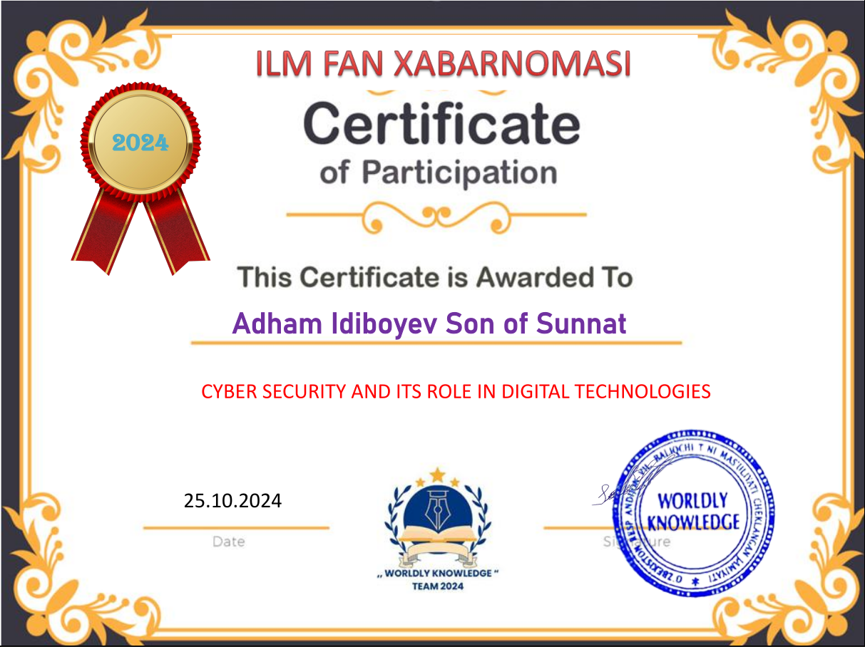 CYBER SECURITY AND ITS ROLE IN DIGITAL TECHNOLOGIES